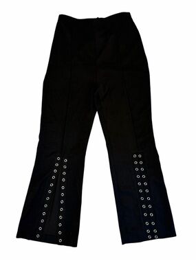Endless Rose Black Grommet Split Hem Pants Size S